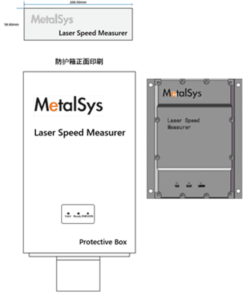 Laser speed measurement instrument for precise length and speed testing.